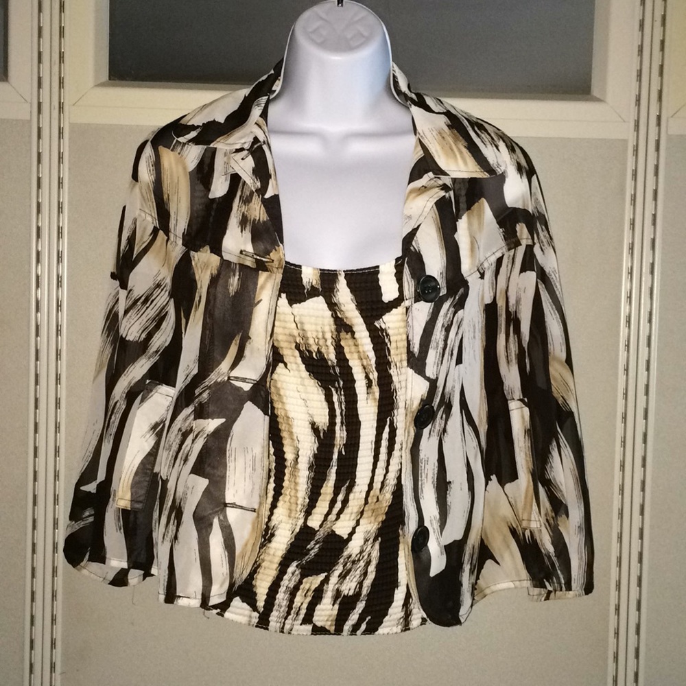 NWT Sere Nade Sheer Jacket with Tank Size S